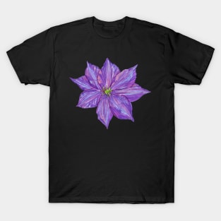 Violet Flower - Marker Illustration T-Shirt